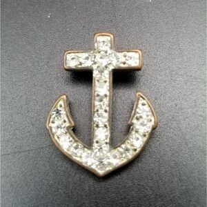 Sailors gift crystal anchor necklace pendant. P147
